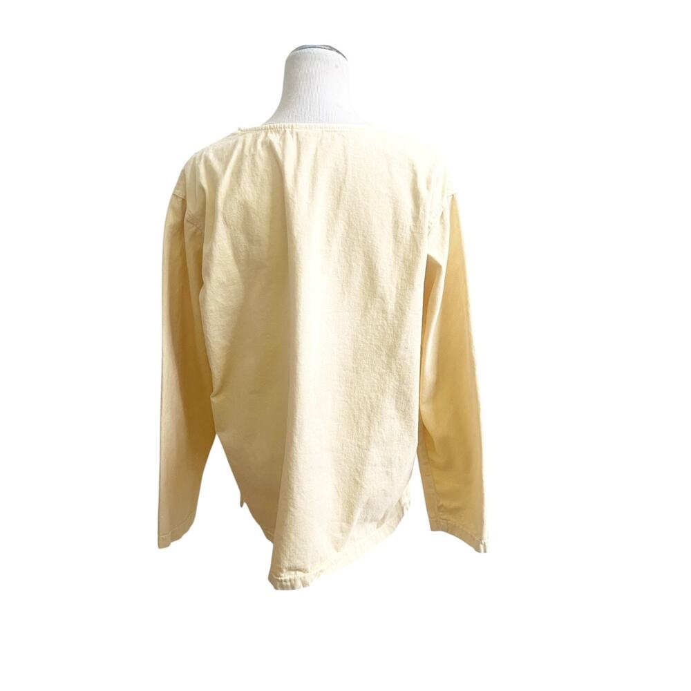 Marc Ware Tunic Top Women's XL Yellow Lagenlook Long Sleeve Pullover Cottagecore - Picture 4 of 10